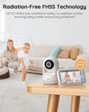 Baby Monitor Video 360° schermo 5 Pollici