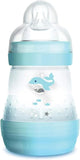 MAM Biberon Easy Start Anticolica, Con Tettarella in Silicone Skinsofttm, 0+ Mesi, 160 Ml, Azzurro