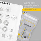 50x Sacche per La Conservazione Del Latte Materno Easy Pour Di Medela