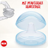 NUK - Capezzoli Protettivi per Capezzoli Sensibili, Con Custodia Protettiva, 2 Pz, Colore: Trasparente