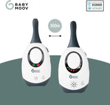 Babymoov Babyphone Simply Care Audio Con Funzione VOX, Doppio Allarme E 2 Adattatori, Portata 300 M, Grigio, 03 Milliliters, 0.28 Kilograms, 1 Unità, 1