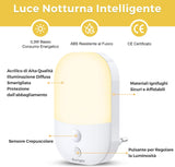 2x Luce Notturna Con Sensore Crepuscolare