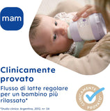 MAM Biberon Easy Start Anticolica, Con Tettarella in Silicone Skinsofttm, 2+ Mesi, 260 Ml, Rosa