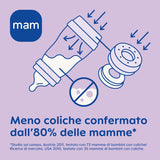 MAM Biberon Easy Start Anticolica, Con Tettarella in Silicone Skinsofttm, 4+ Mesi, 320 Ml, Azzurro