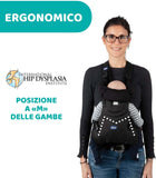 Chicco Easyfit Marsupio Neonati Ergonomico per Bebè E Bambini Dalla Nascita a 9 Kg, Porta Bebè Semplice E Intuitivo Da Indossare, Fronte Mamma E Fronte Strada, Supporto per Testa E Collo, Moon Grey