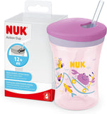 NUK Action Cup Bicchiere Coperchio E Cannuccia Morbida