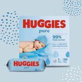 Huggies Pure Salviette Neonato 99% Acqua Pura