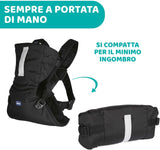 Chicco Easyfit Marsupio Neonati Ergonomico per Bebè E Bambini Dalla Nascita a 9 Kg, Porta Bebè Semplice E Intuitivo Da Indossare, Fronte Mamma E Fronte Strada, Supporto per Testa E Collo, Moon Grey