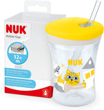 NUK Action Cup Bicchiere Coperchio E Cannuccia Morbida