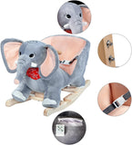 Elefante Di Peluche a Dondolo in Legn