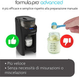 Baby Brezza - Formula Pro Advanced - Formulatore Di Biberon Istantaneo E Automatico, Miscela, Riscalda Ed Eroga Automaticamente La Formula O L’Acqua (Noir)